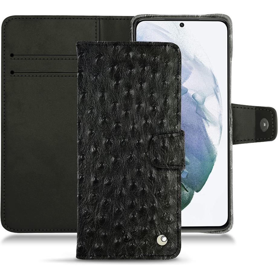 Noreve Lederschutzhülle Wallet (Samsung Galaxy S21+), Smartphone Hülle, Schwarz