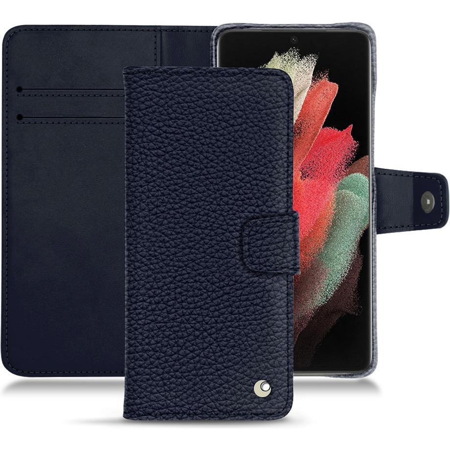 Noreve Lederschutzhülle Wallet (Samsung Galaxy S21 Ultra), Smartphone Hülle, Violett
