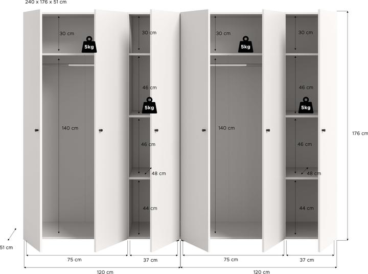Produktbild Xonox Home Darwin (240 x 51 x 176 cm)