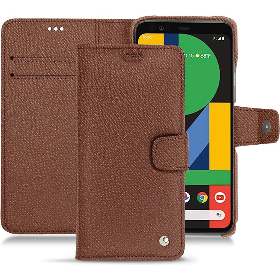 Noreve Lederschutzhülle Wallet (Google Pixel 5), Smartphone Hülle, Braun
