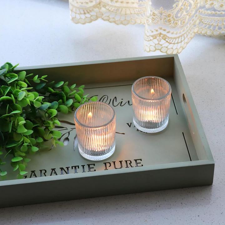 Actual product image Vohocandle Teelichthalter-Set, Glas (12 Stück, Vintage Design)