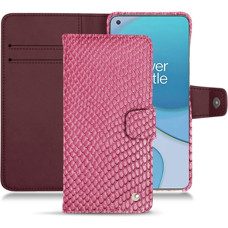 Noreve Lederschutzhülle Wallet (OnePlus 8T), Smartphone Hülle, Rosa