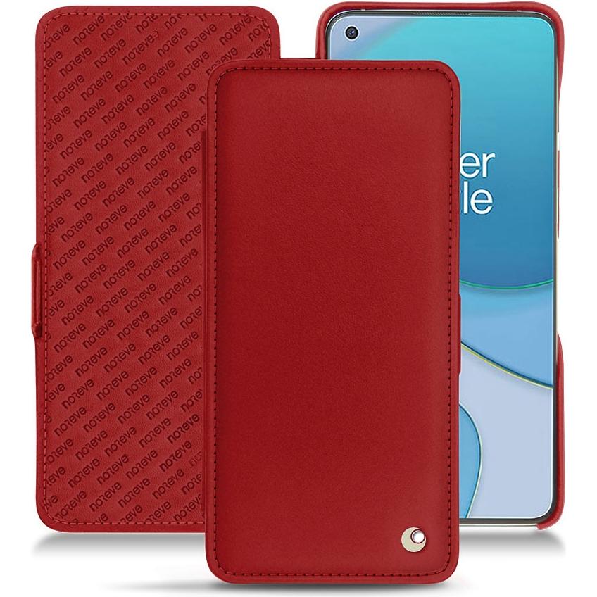 Noreve Lederschutzhülle horizontal (OnePlus 8T), Smartphone Hülle, Rot