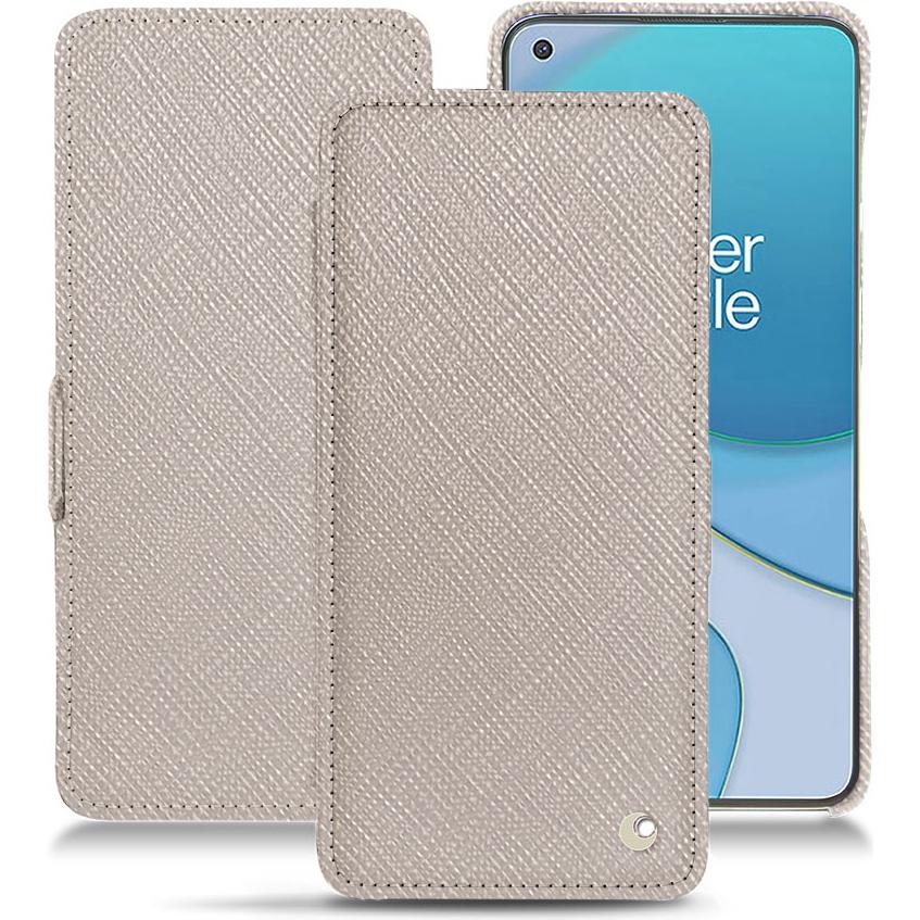 Noreve Lederschutzhülle horizontal (OnePlus 8T), Smartphone Hülle, Beige