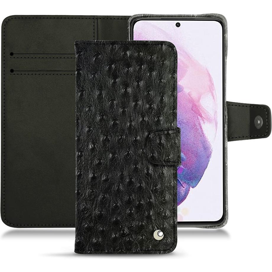 Noreve Lederschutzhülle Wallet (Samsung Galaxy S21), Smartphone Hülle, Schwarz