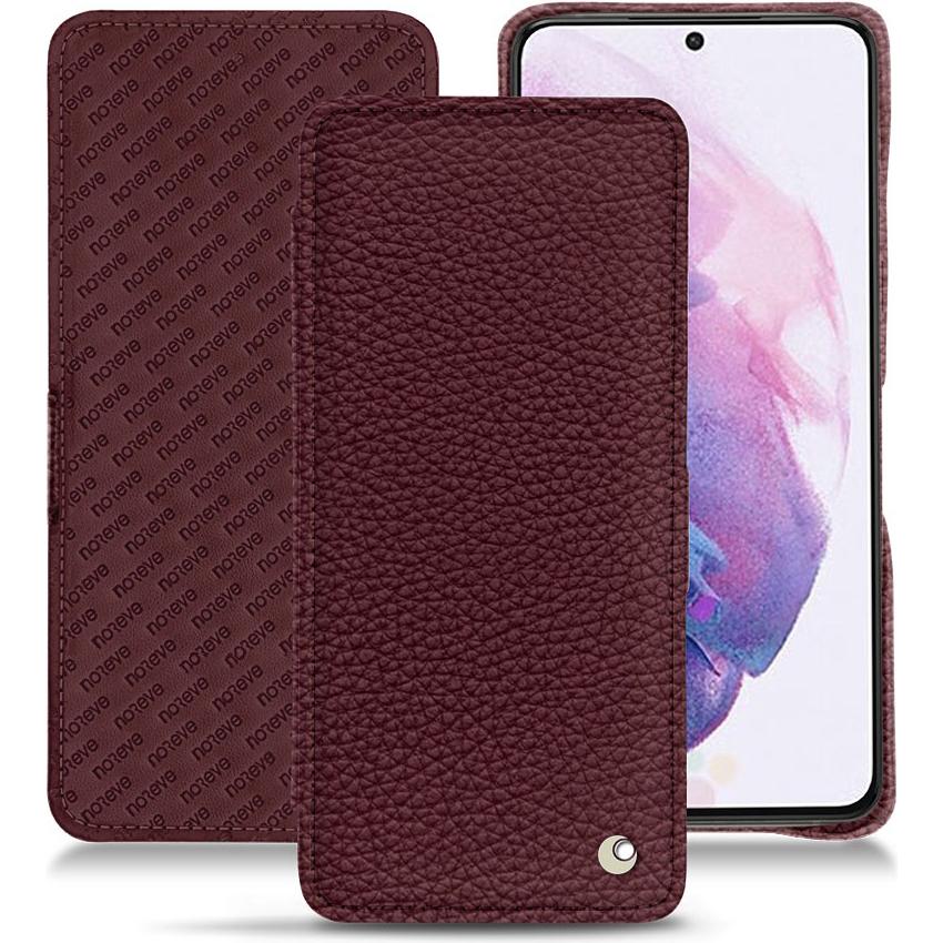 Noreve Lederschutzhülle horizontal (Samsung Galaxy S21), Smartphone Hülle, Violett