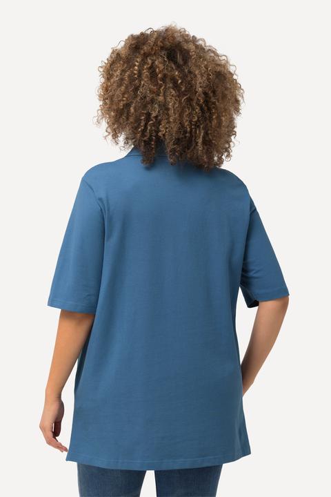 Image du produit Ulla Popken Polo en maille piquée. Patte de boutonnage en velours. Manches courtes (68)