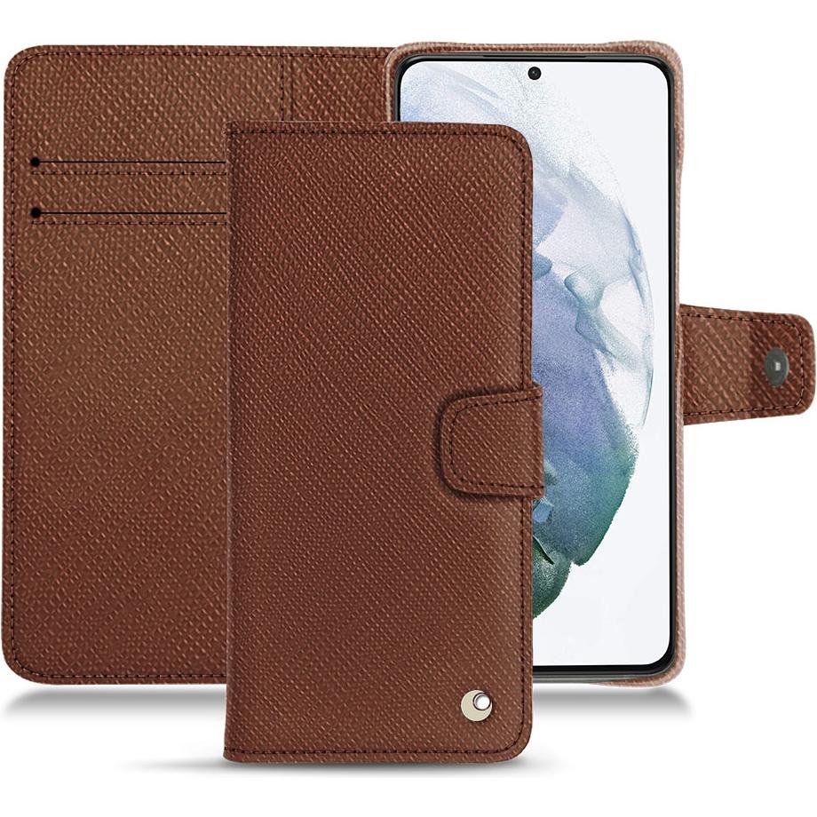 Thumbnail - Noreve Lederschutzhülle Wallet (Samsung Galaxy S21+), Smartphone Hülle, Braun