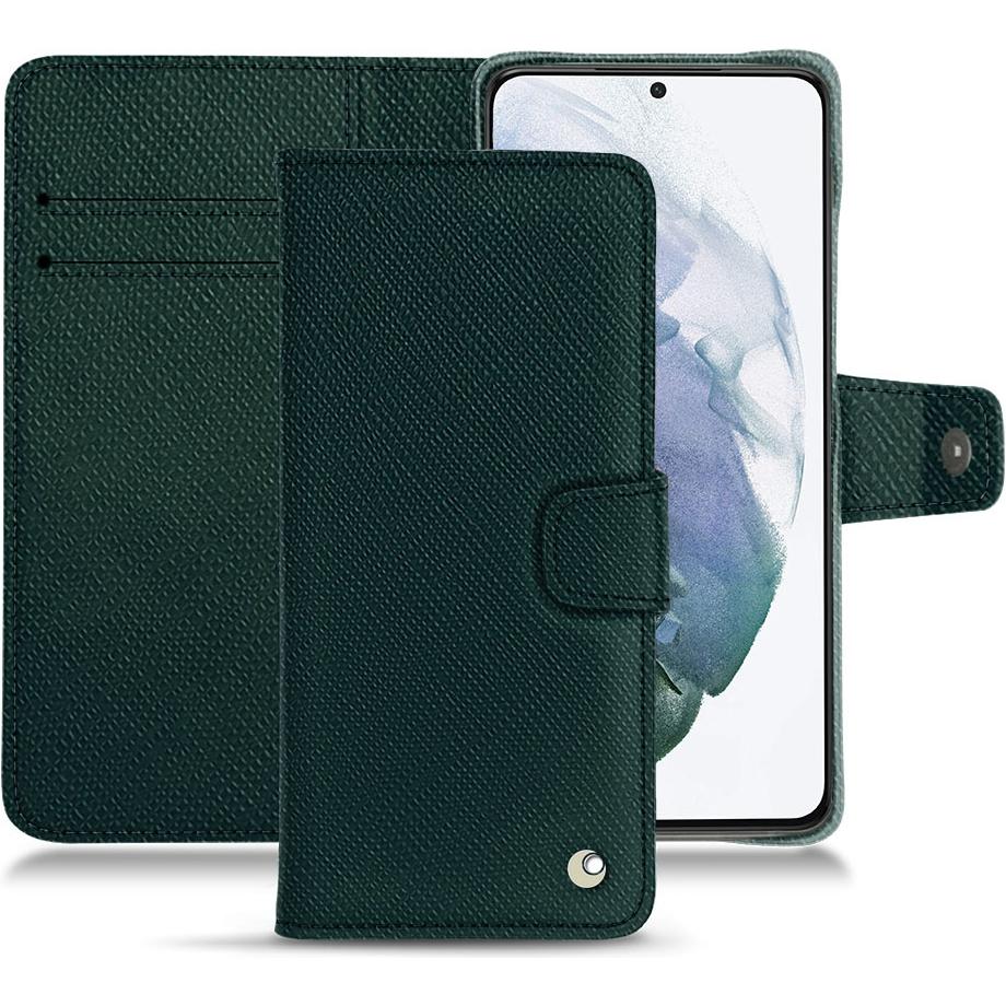 Noreve Lederschutzhülle Wallet (Samsung Galaxy S21+), Smartphone Hülle, Grün