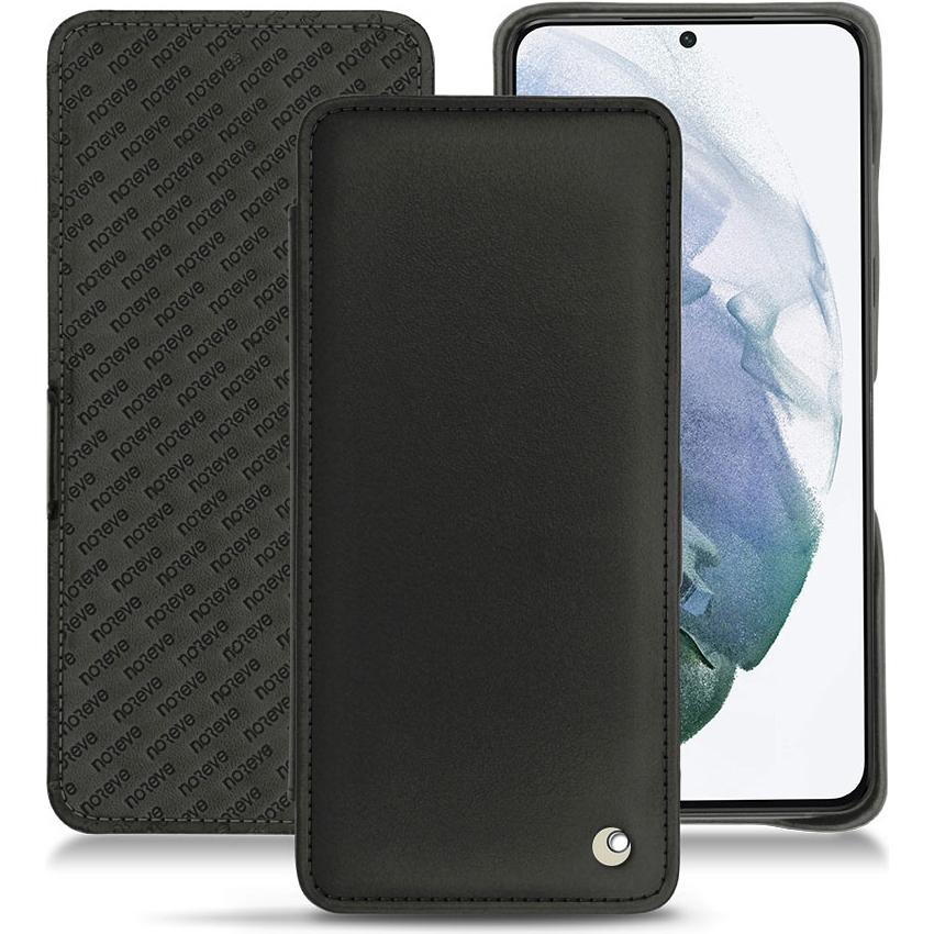 Noreve Lederschutzhülle horizontal (Samsung Galaxy S21+), Smartphone Hülle, Schwarz