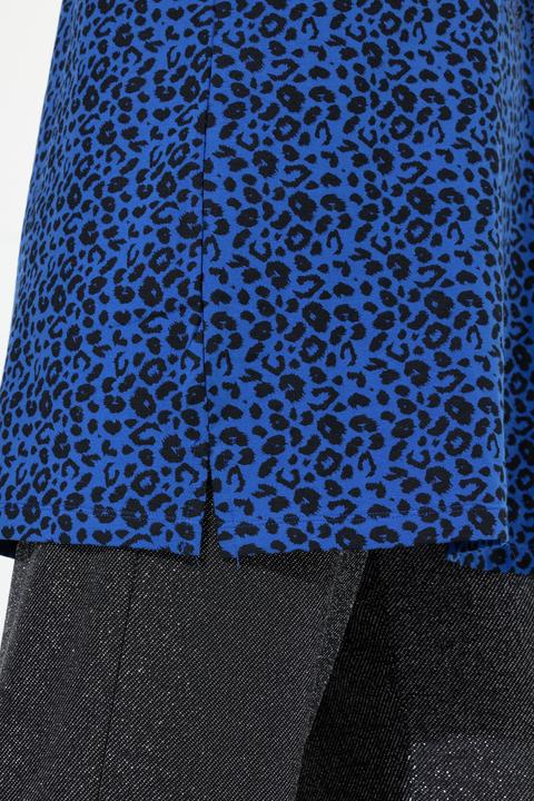 Produktbild Miamoda Longshirt, Leomuster, Glitzer-Statement, 3/4-Ärmel (50)