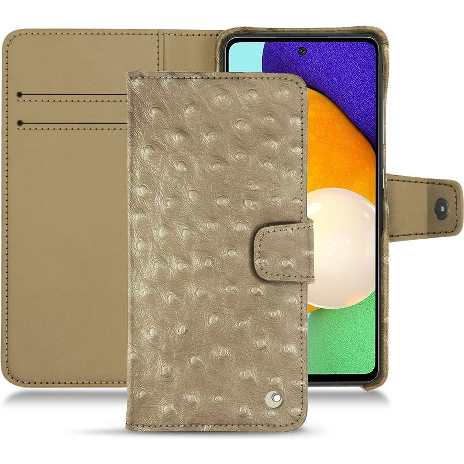 Noreve Lederschutzhülle Wallet (Samsung Galaxy A52), Smartphone Hülle, Beige