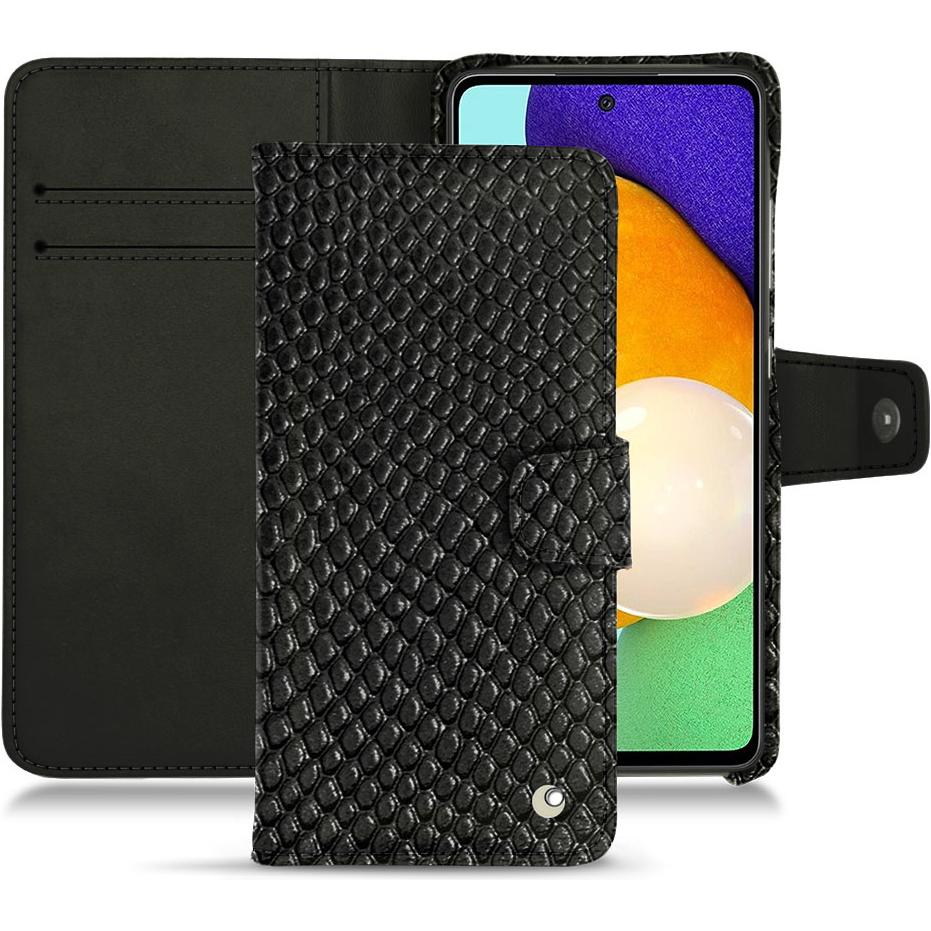 Noreve Lederschutzhülle Wallet (Samsung Galaxy A52), Smartphone Hülle, Schwarz