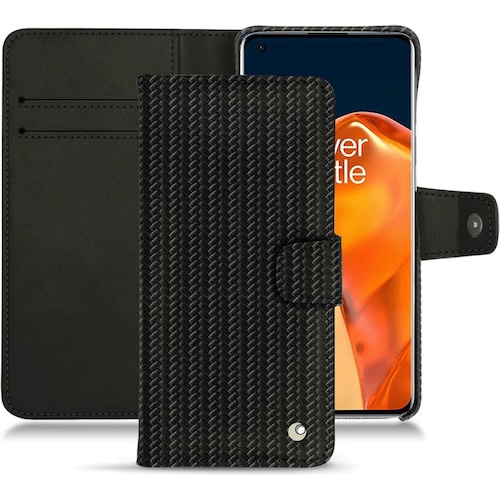 Noreve Lederschutzhülle Wallet (OnePlus 9 Pro), Smartphone Hülle, Schwarz