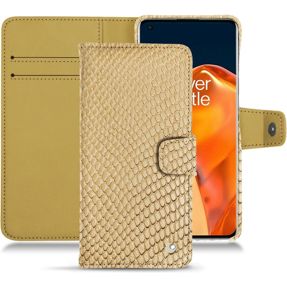 Noreve Lederschutzhülle Wallet (OnePlus 9 Pro), Smartphone Hülle, Beige