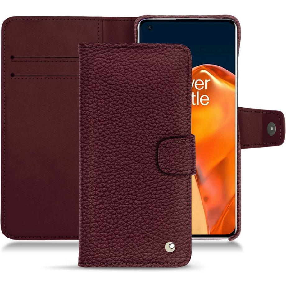 Noreve Lederschutzhülle Wallet (OnePlus 9 Pro), Smartphone Hülle, Violett