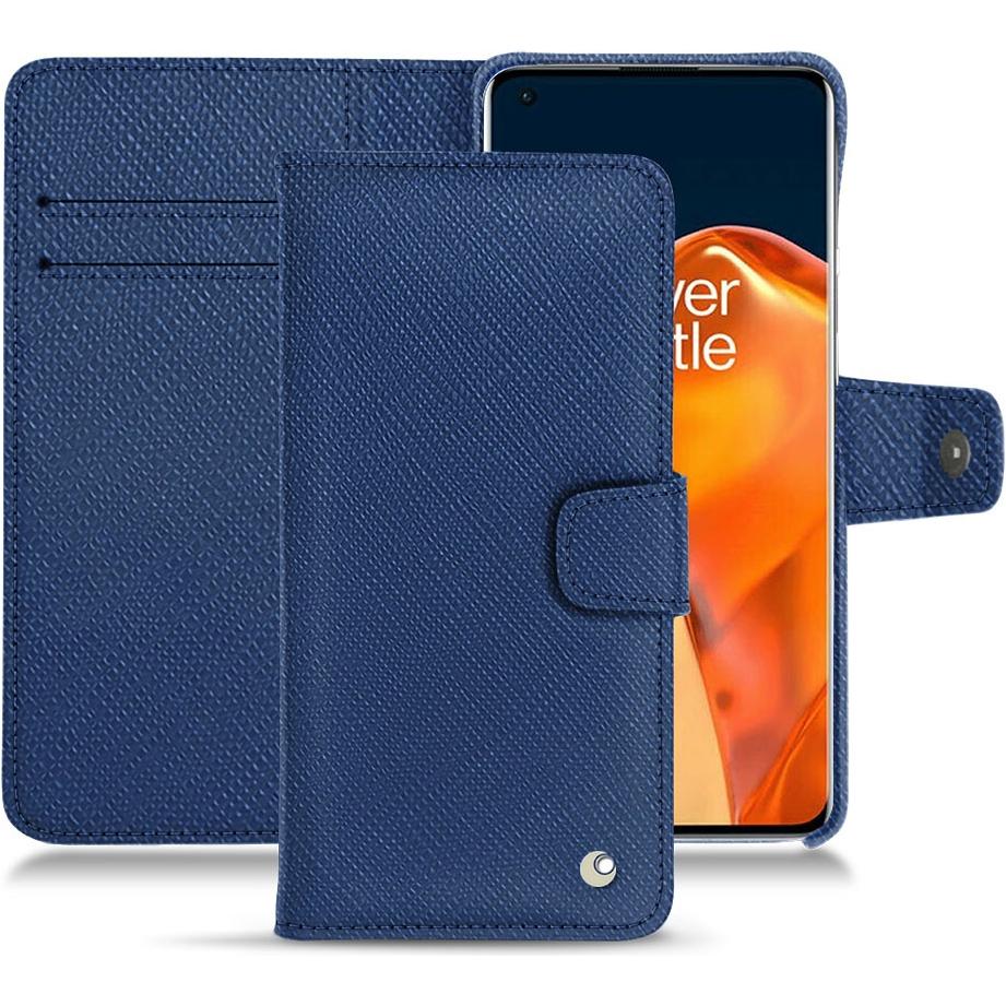 Noreve Lederschutzhülle Wallet (OnePlus 9 Pro), Smartphone Hülle, Blau