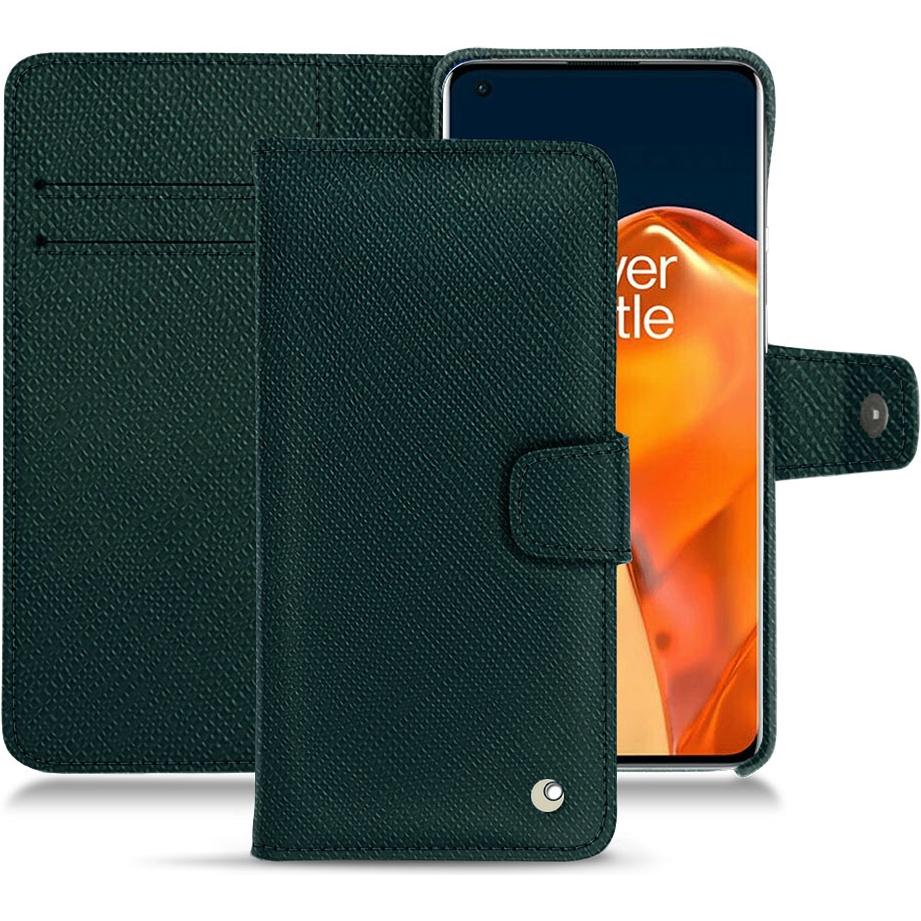 Noreve Lederschutzhülle Wallet (OnePlus 9 Pro), Smartphone Hülle, Grün