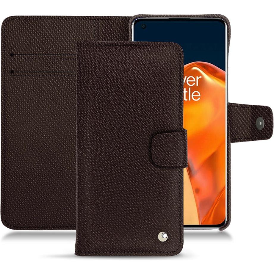 Noreve Lederschutzhülle Wallet (OnePlus 9 Pro), Smartphone Hülle, Braun