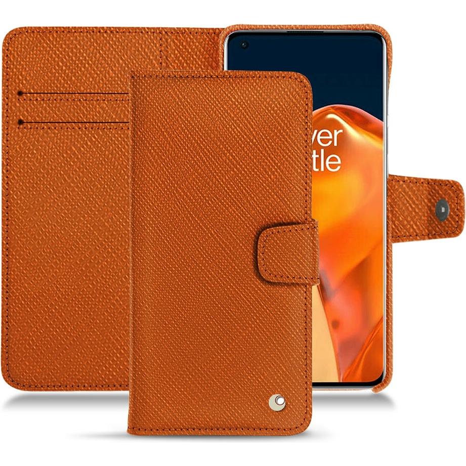 Noreve Lederschutzhülle (OnePlus 9 Pro), Smartphone Hülle, Orange