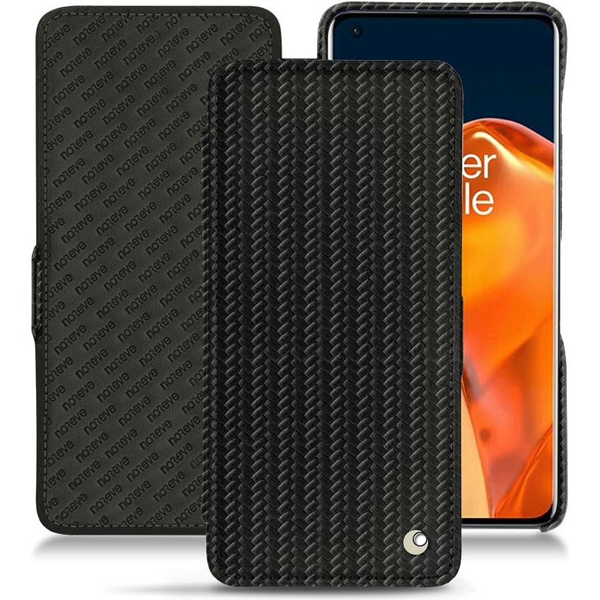 Thumbnail - Noreve Lederschutzhülle horizontal (OnePlus 9 Pro), Smartphone Hülle, Schwarz