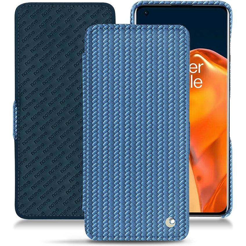 Noreve Lederschutzhülle horizontal (OnePlus 9 Pro), Smartphone Hülle, Blau