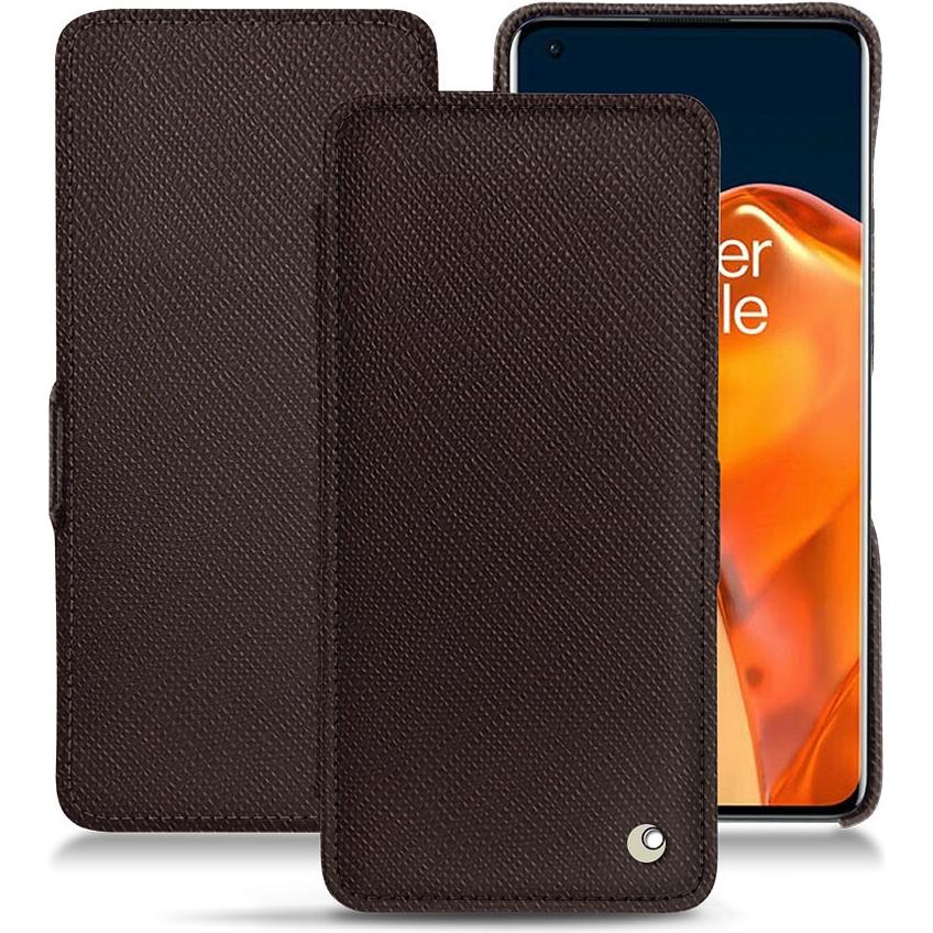 Thumbnail - Noreve Lederschutzhülle horizontal (OnePlus 9 Pro), Smartphone Hülle, Braun