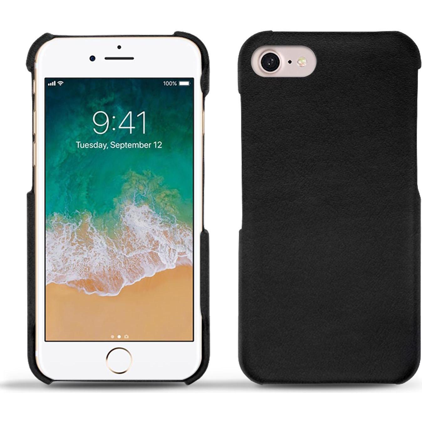 Noreve Lederschutzhülle (Apple iPhone 7), Smartphone Hülle, Schwarz