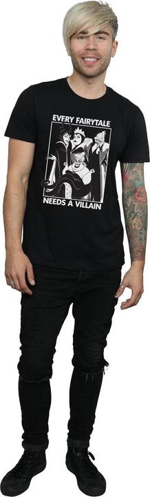 Actual product image Disney Mens Every Fairy Tale Needs A Villain Cotton T-Shirt (XL)