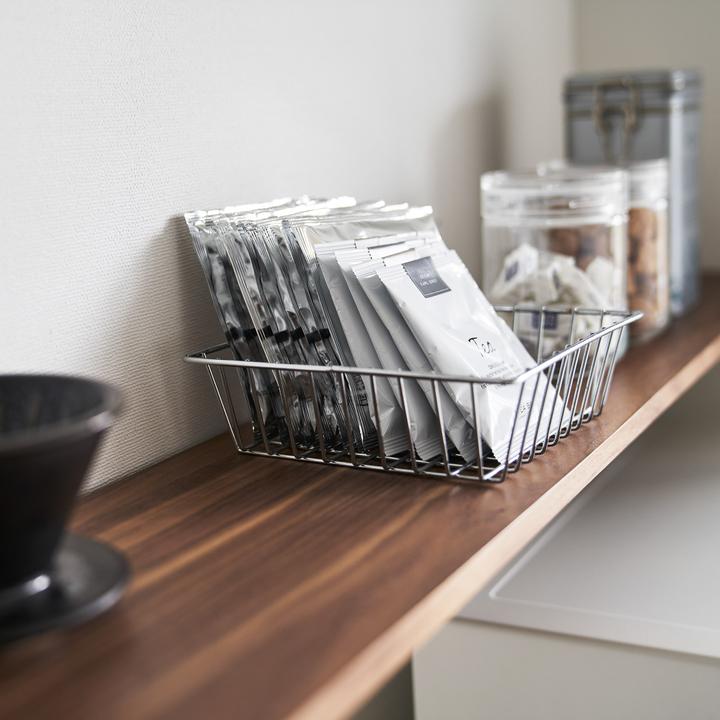 Image du produit Yamazaki Étagère de cuisine avec rangement en bois