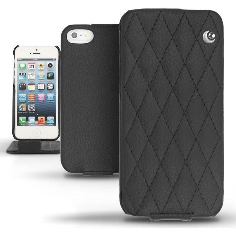 Noreve Lederschutzhülle vertikal (Apple iPhone 5), Smartphone Hülle, Schwarz
