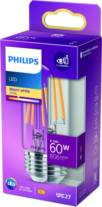 Image du produit Philips transparent (E27, 6.50 W, 806 lm, 1 x, E)