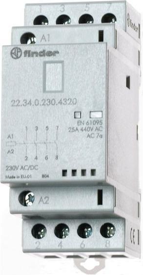 Produktbild Finder Modular contactor 4NO 25A 12V ac/dc