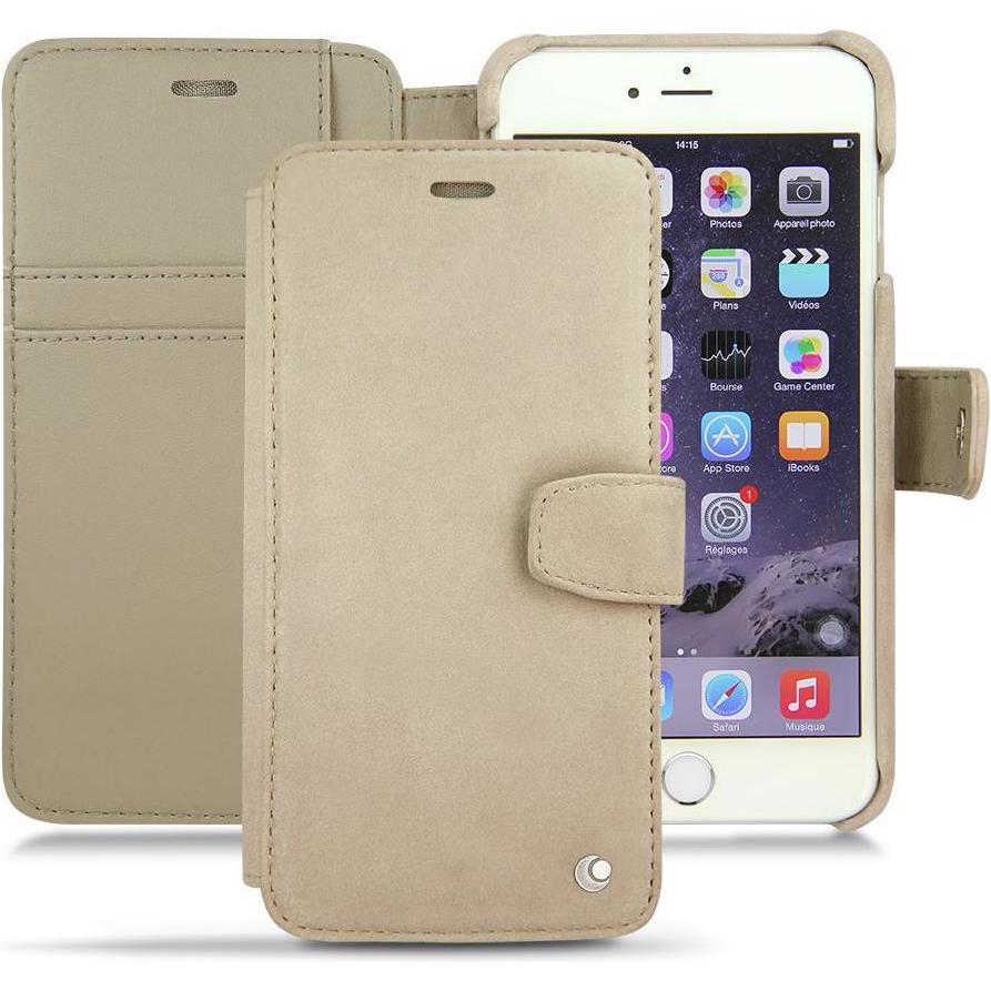 Noreve Lederschutzhülle Wallet (Apple iPhone 6 Plus), Smartphone Hülle, Braun