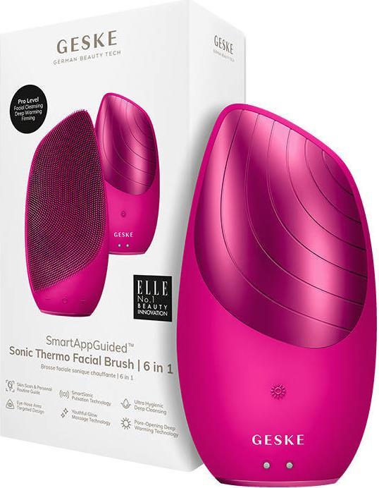 Image du produit Konjac Sponge Soniczna szczoteczka termiczna do twarzy 6w1 Geske z Aplikacją (magenta)