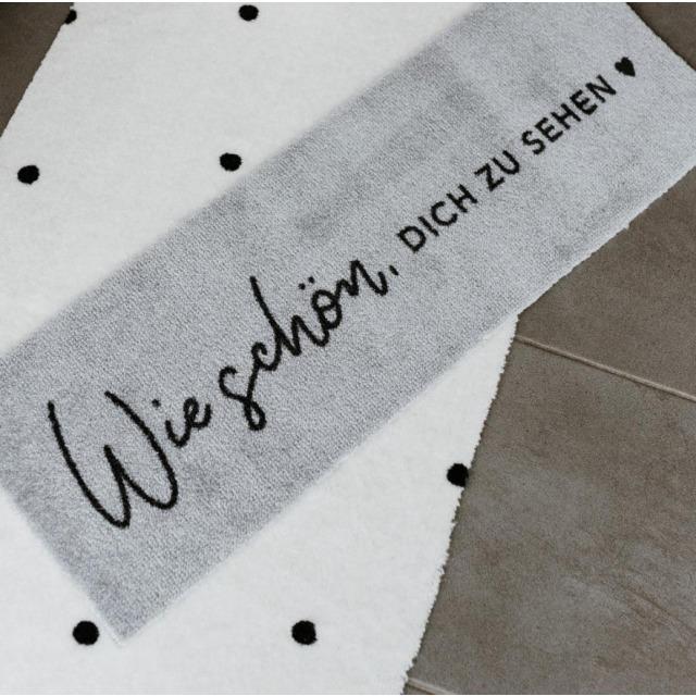 Produktbild Eulenschnitt Kleine waschbare Fussmatte Grau Wie Schön 75 x 25 cm - von (75 x 25 cm)