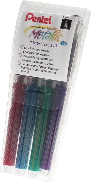 Produktbild Pentel Roller Hybrid Gel Grip (Mehrfarbig, 4 x)