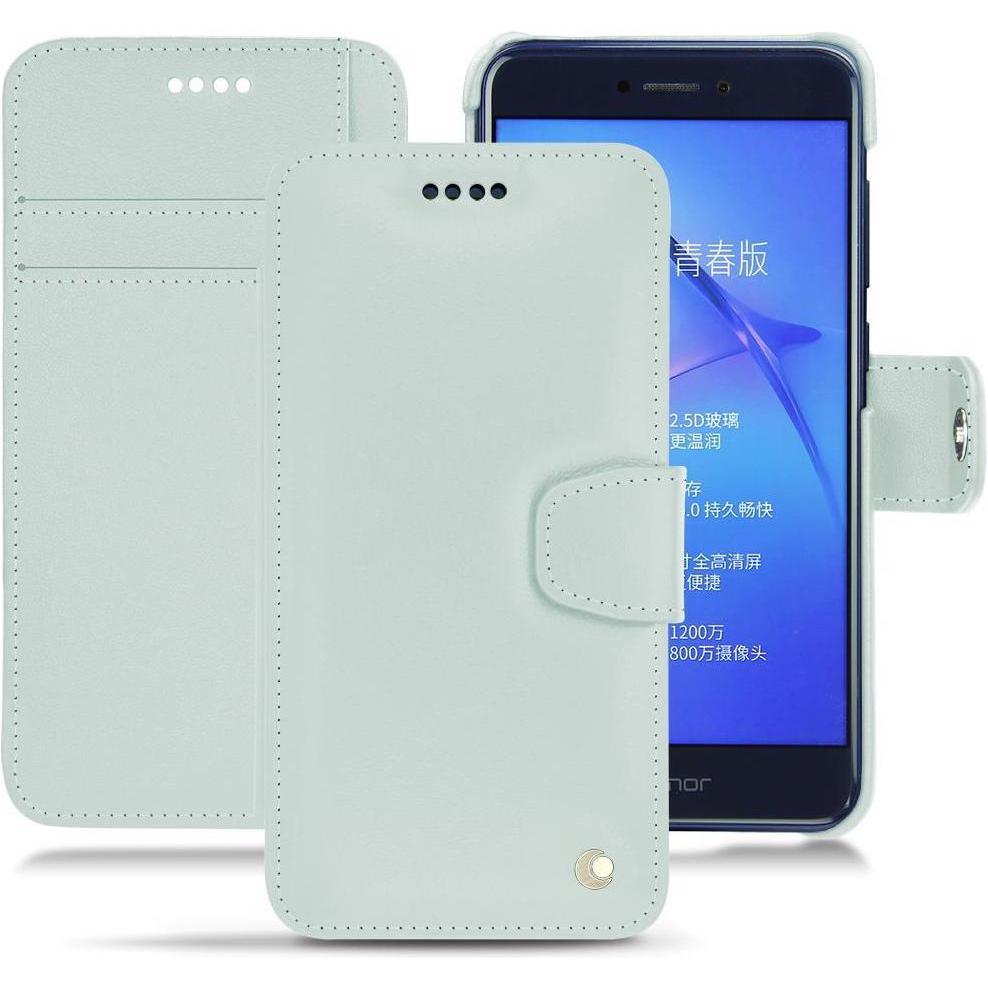 Noreve Lederschutzhülle Wallet (Huawei P8 Lite (2017)), Smartphone Hülle, Blau