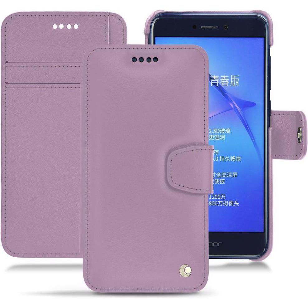 Noreve Lederschutzhülle Wallet (Huawei P8 Lite (2017)), Smartphone Hülle, Violett