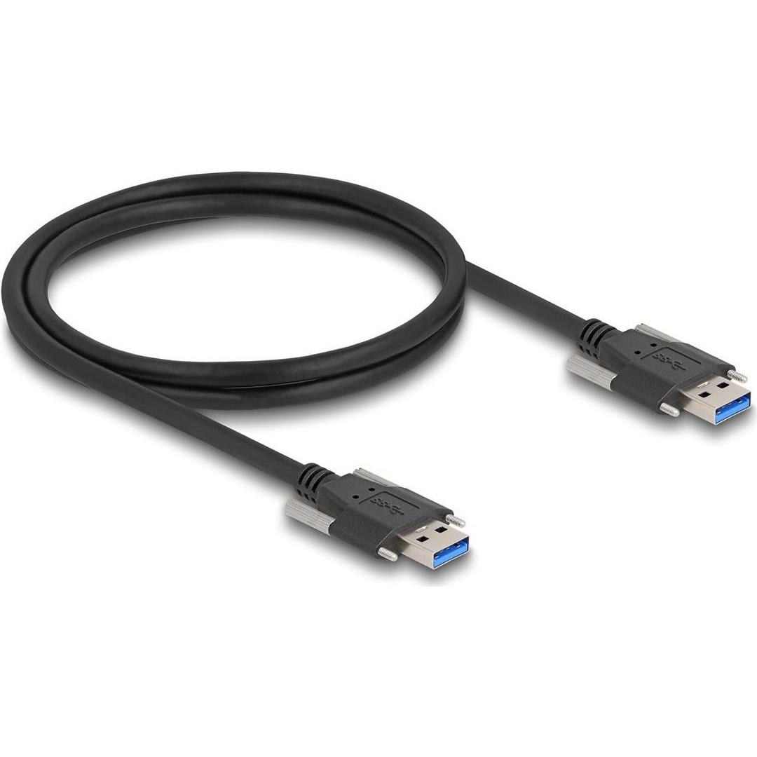 Thumbnail - Delock USB 5 Gbps Kabel Typ-A Stecker zu Typ-A Stecker mit S (1 m, USB 3.2 Gen 1), USB Kabel