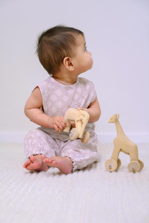 Actual product image Lodger Fabric Trousers Hipster Tribe Muslin Tan Gr. 74 (74)