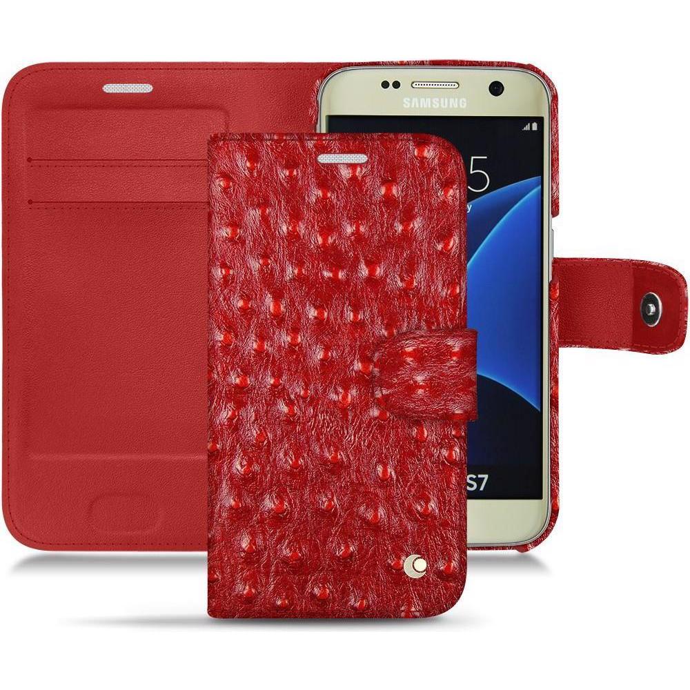 Thumbnail - Noreve Lederschutzhülle Wallet (Samsung Galaxy S7), Smartphone Hülle, Rot