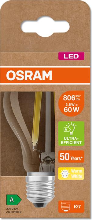 Produktbild Osram Led Filament Classic A (E27, 4 W, 806 lm, 1 x, A)