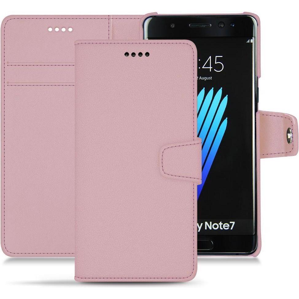 Noreve Lederschutzhülle Wallet (Samsung Galaxy Note 7), Smartphone Hülle, Rosa