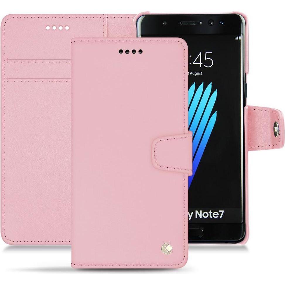 Noreve Lederschutzhülle Wallet (Samsung Galaxy Note 7), Smartphone Hülle, Rosa