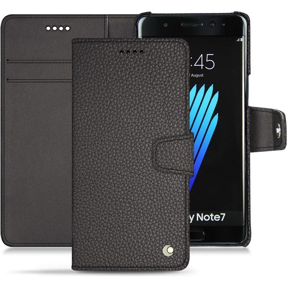 Noreve Lederschutzhülle Wallet (Samsung Galaxy Note 7), Smartphone Hülle, Grau