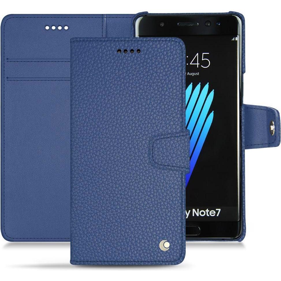 Noreve Lederschutzhülle Wallet (Samsung Galaxy Note 7), Smartphone Hülle, Blau