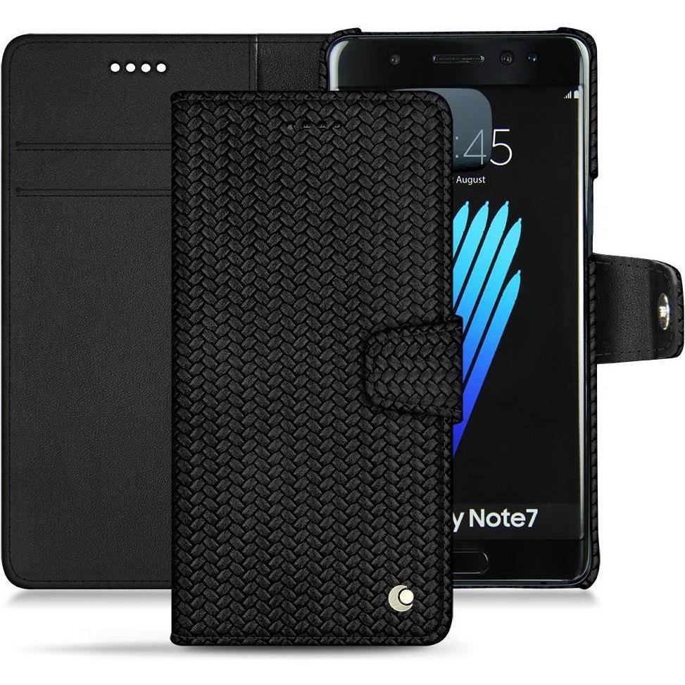 Noreve Lederschutzhülle Wallet (Samsung Galaxy Note 7), Smartphone Hülle, Schwarz