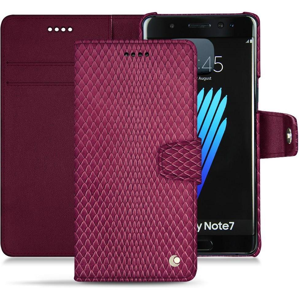 Noreve Lederschutzhülle Wallet (Samsung Galaxy Note 7), Smartphone Hülle, Rosa