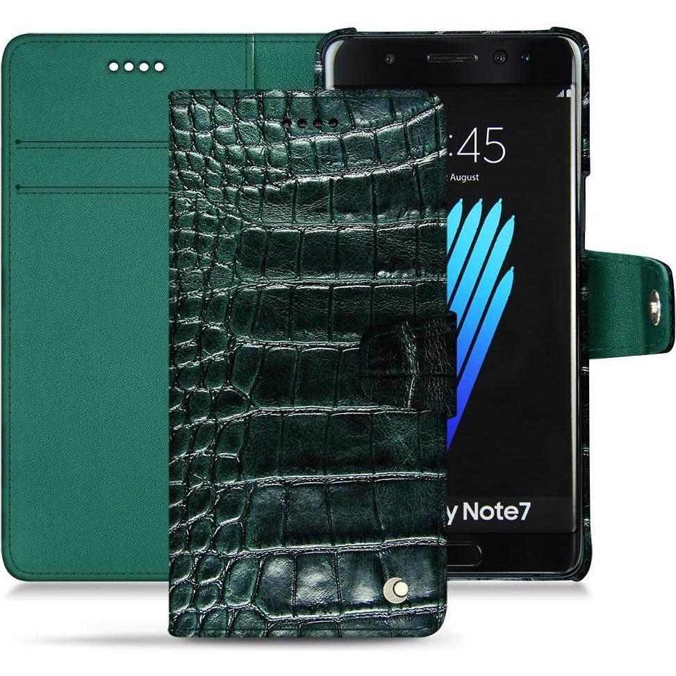 Thumbnail - Noreve Lederschutzhülle Wallet (Samsung Galaxy Note 7), Smartphone Hülle, Grün